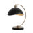 Luna Bella Mini Accent Table Lamp - Weathered Brass, Matte Black, Black Marble Base, Dimmer Switch