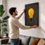 Bulb in Focus Modern - Framed Print-1033573150-1033573151