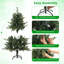 4 Ft Pre-Lit Artificial Christmas Tree with 150 Warm White LED Lights, Hinged Small Xmas Tree