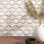 Emperador Natural Stone Grid Marble Look Mosaic Wall Tile-313151456