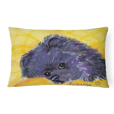 Coussin décoratif mauve/doré intérieur/extérieur poméranie