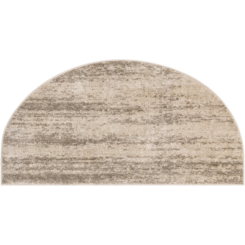 Desdemona Striped Indoor Rug,  Half-circle 3'1" x 6'1"