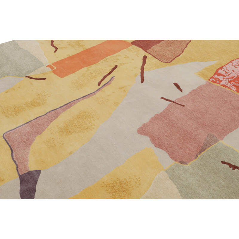 Hand Knotted Geometric Area Rug, Rectangle 15' x 24'