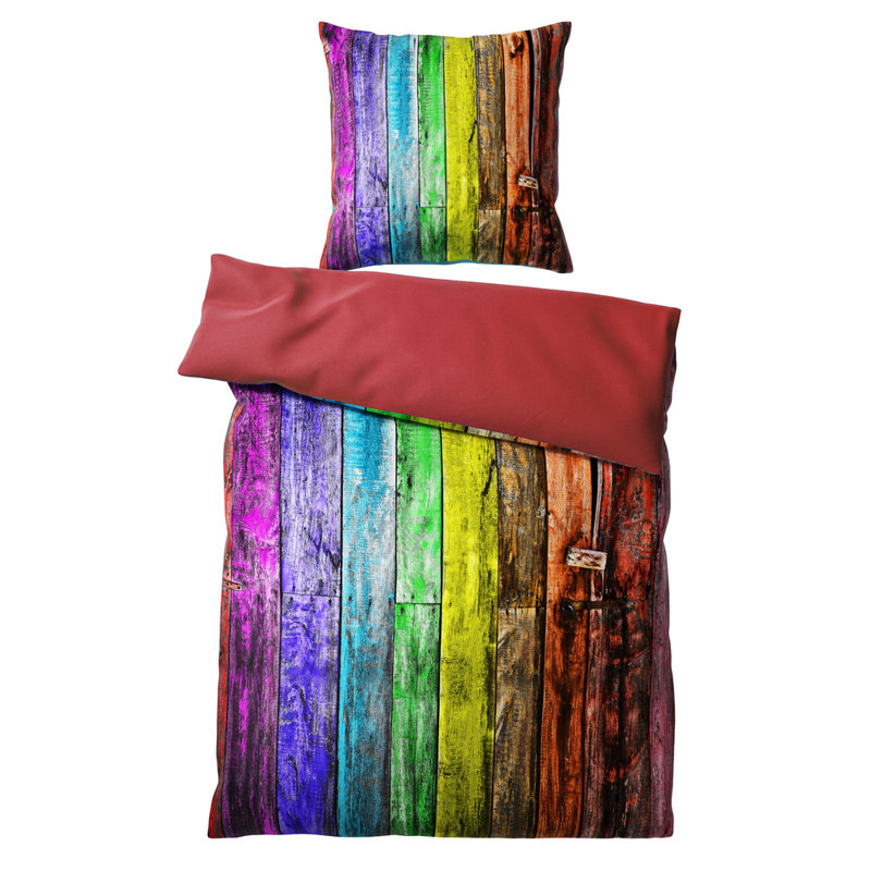 Cotton Ombre Duvet Cover Set with Pillowcases