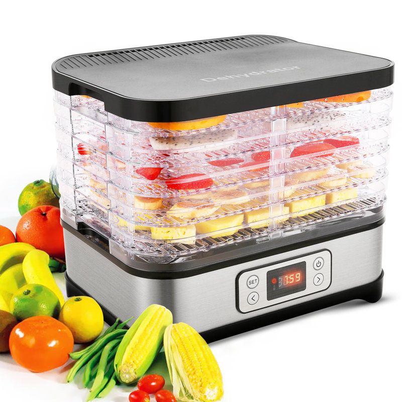 Ancheer 5 Tray Machine Food Dryer with Digital Timer and Temperature Control for Beef Jerky, Fruits, Vegetables 250W Food Dehydrator