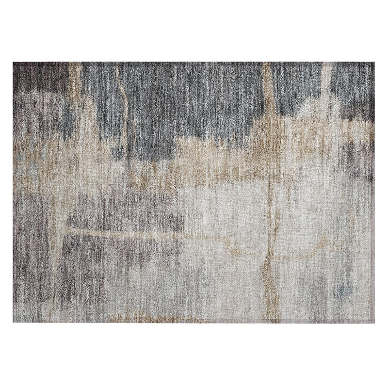 Abstract Indoor / Outdoor Rug, Rectangle 1'8" x 2'6"