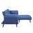 Nafisa Blue Fabric Adjustable Sofa & Ottoman