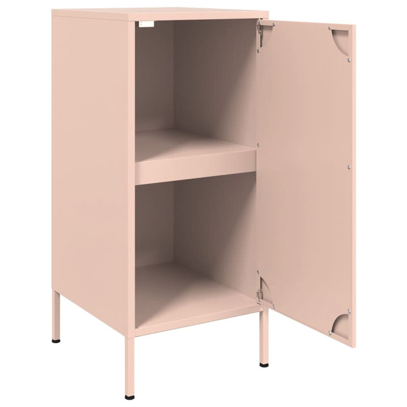 Ambreal Steel Accent Cabinet, Pink