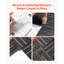 Tapis modulaire réutilisable 24 x 24 po, 24 pièces, tapis commercial rembourré pour une couverture transparente de 96 pieds carrés, remplacement facile pour le salon, la chambre, le bureau, l'intérieur, gris