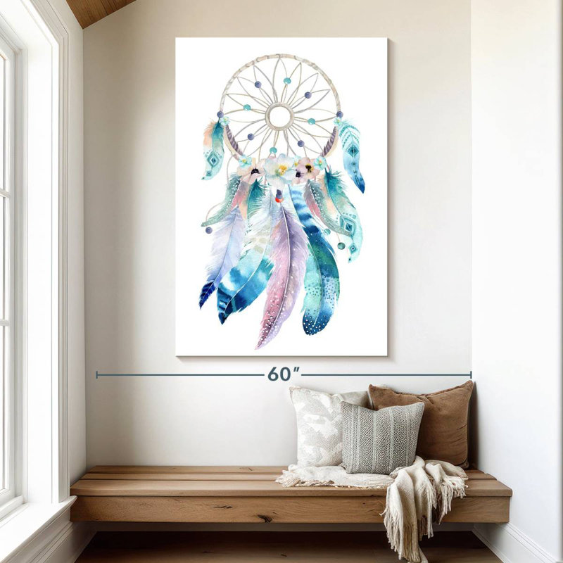Capteur de rêves pastel Kerner, H 51 po x l 34 po