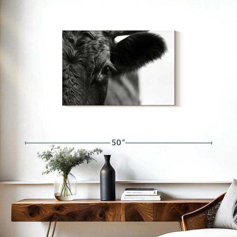 Brampt Black Eyed Cow, 20" H x 30" W