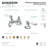 Kingston Brass Metropolitan Two-Handle 3-Hole Deck Mount Widespread Bathroom Faucet with Brass Pop-Up Drain-36945126
