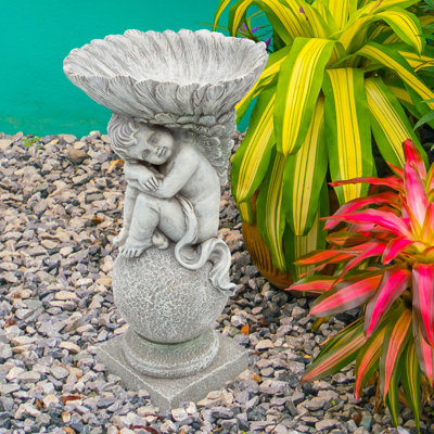 Resin Single Tier Birdbath