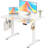 Maysie Adjustable Glass Top Metal Base Standing Desk-2120801317-2120801316