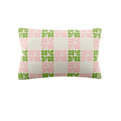 Floret Check Dill Pink Pillowcase Pair