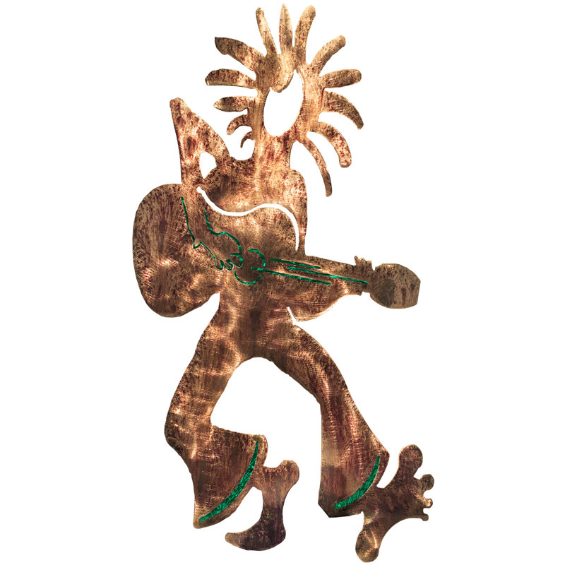 Décoration en métal Desert Dancer Willie, H 31 po x l 16 po x P 0,25 po, Vert