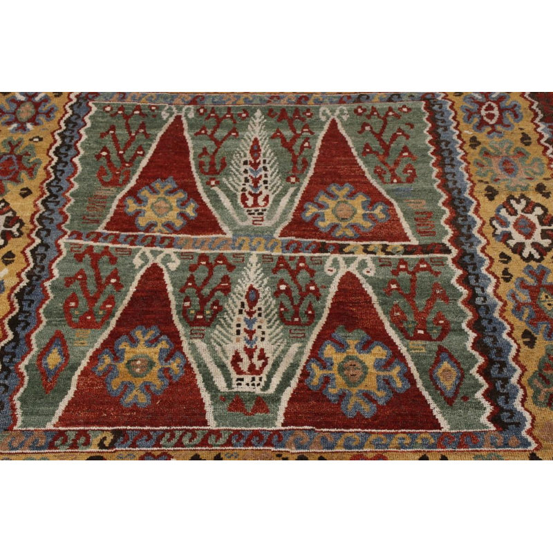Rug & Kilim’S Classic Tribal Rug In Red And Gold Geometric Pattern, Rectangle 10' x 14'
