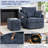 39''W Chenille Swivel  Accent Chair With Compression Ottoman for Living Room with Pillows Back-1590413655-1592181980
