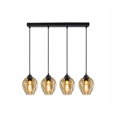 Tenterden 4 - Light Black Cluster Pendant