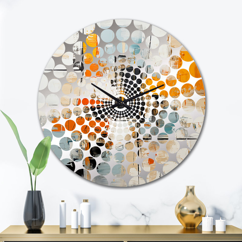 Machell - Horloge murale peinture abstraite, Grand