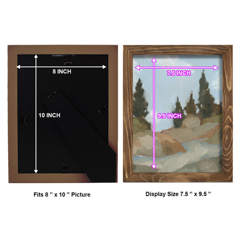 West Fourche Trail II sur papier, H 11 po x l 9 po x P 1 po, Noyer
