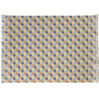 Tapis beige/mauve losanges rétro Mcguigan