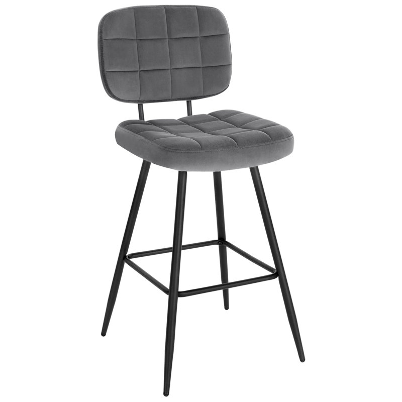Aithley Upholstered Counter Stool, 1, Dark Grey