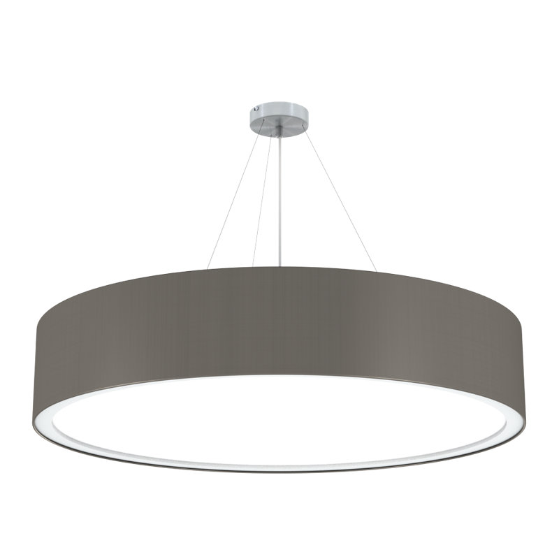 Kenhorst 1 - Light LED Drum Pendant, Taupe, 165cm H x 78cm W x 78cm D