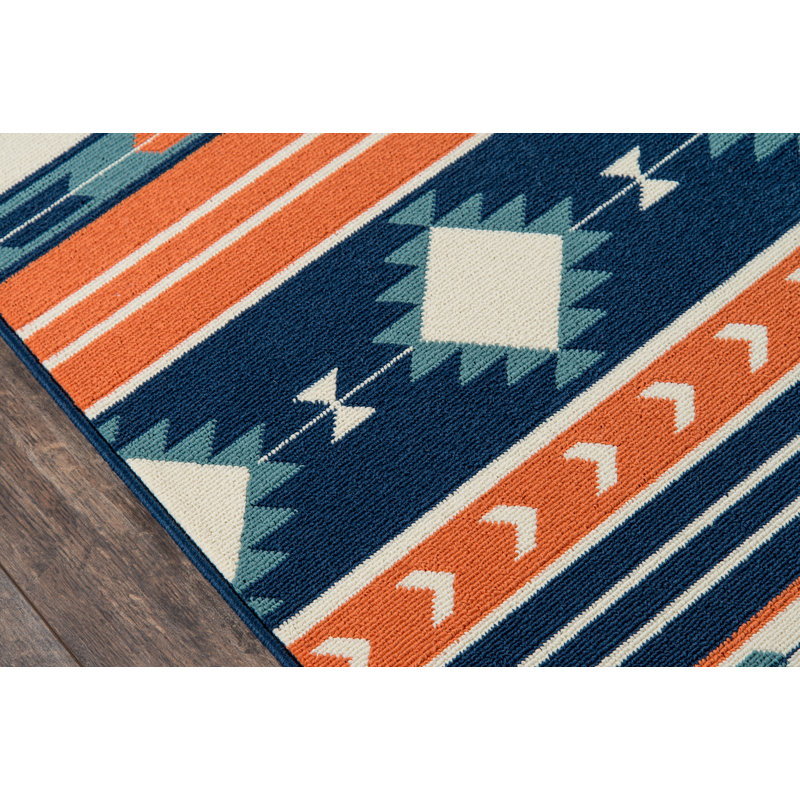 Tapis bleu Alumbaugh, Rectangle 2 pi 3 po x 4 pi 6 po