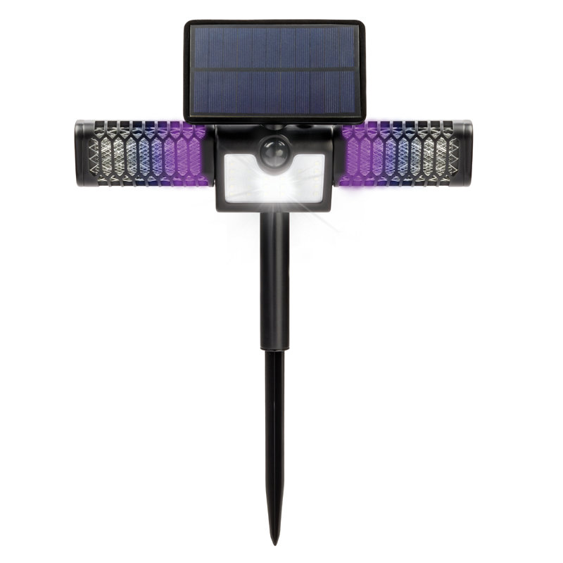 Bell+Howell Monster Solar 2 in 1 Floodlight Bug Zapper, High Powered Pest Control