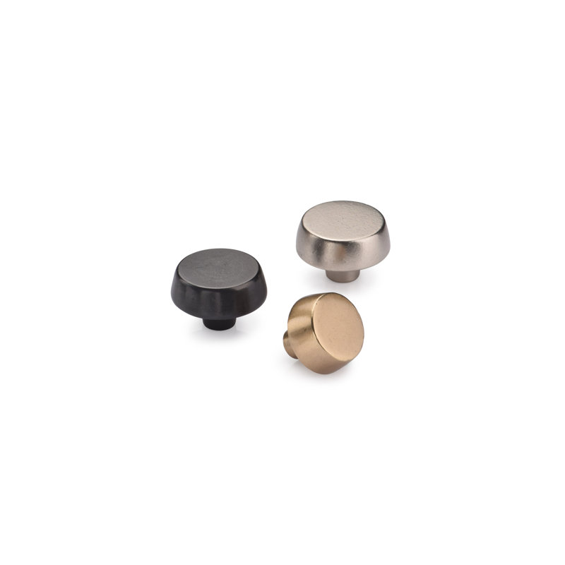 Mushroom Knob, Matte Black, 1.25