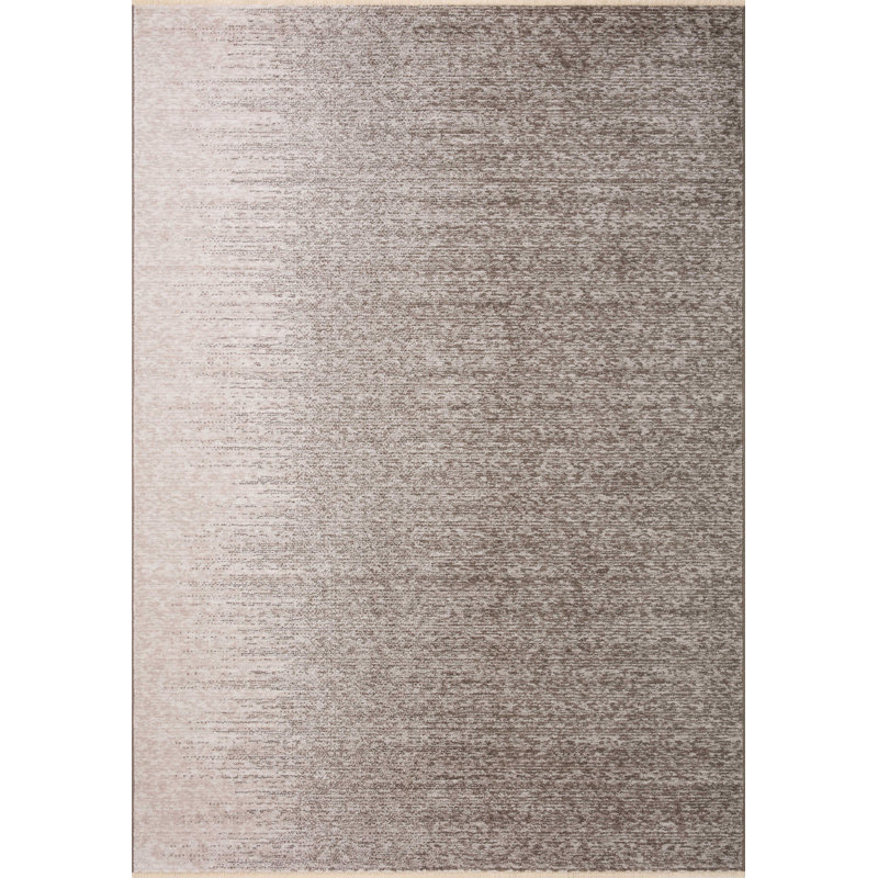 Vance Taupe and Ivory Abstract Polypropylene Area Rug