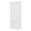 Tall Storage Cabinet, High-Quality Painted MDF, 3-Tier Upper Cabinet + 2 Drawers, Adjustable Shelf-1591716062