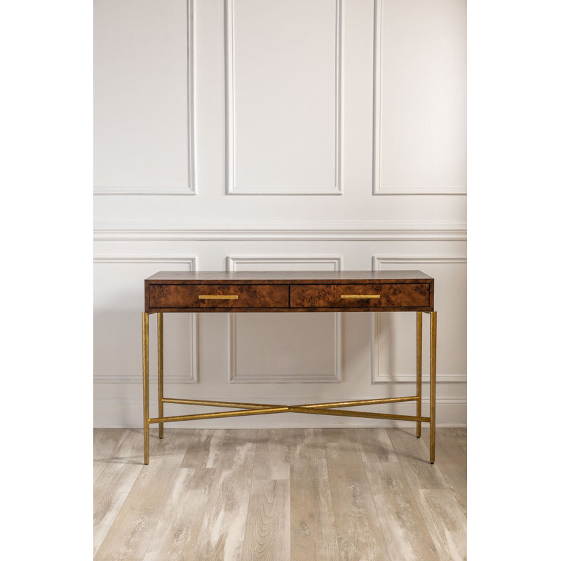 Burlwood Console, Whiskey Burlwood
