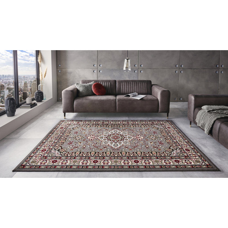 Parun Täbriz Tufted Grey Rug, Rectangle 200 x 290cm