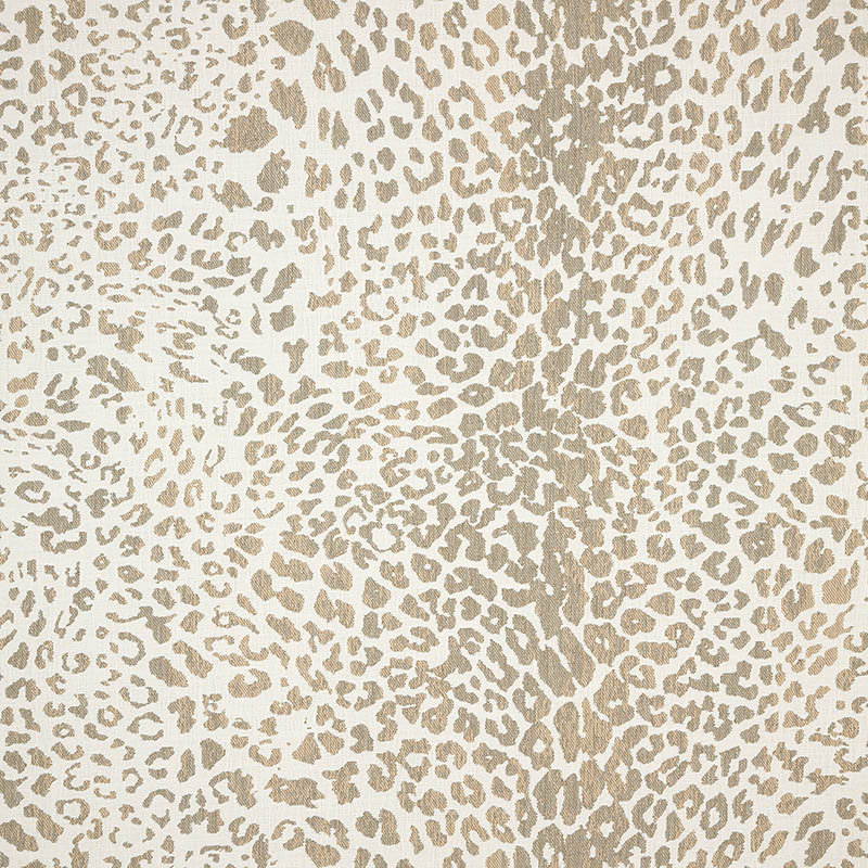 Coussin Sunbrella, Simple, Imprimé animal brun clair, Carré 20 po