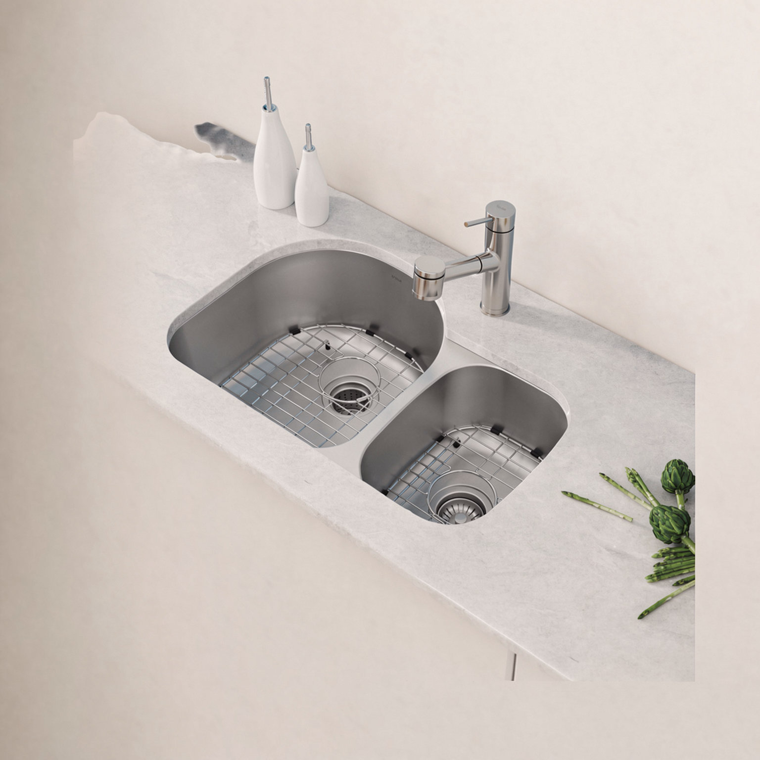Premier 30" Undermount Double Bowl Sink