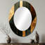 Miroir mural géométrique noyer-1147341677