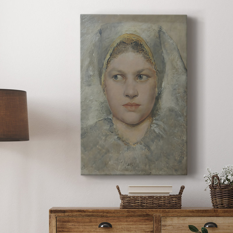«Head Study of a Girl» de Haná, galerie tendue sur toile par Gustav Klimt, 8 x 12
