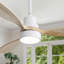 Ventilateur de plafond en bois 48 pouces avec 3 pales en bois massif Télécommande réversible pour moteur DC-102062882-102062881