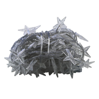 40 LED Star And Spherical Shaped String Lights 20 FT Christmas Lights Battery Operated For Indoor & Outdoor, Party, Wedding And Holiday Decorations