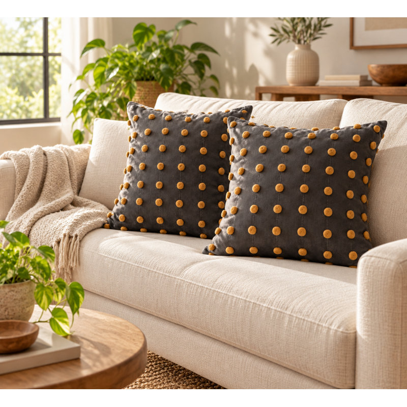 100% Cotton Handwoven Decorative Pillow Cover, 2 Pieces
