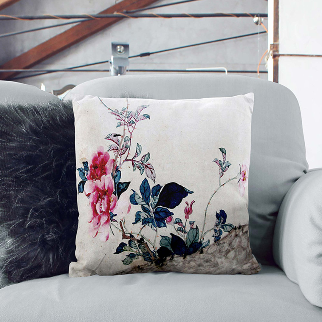 Flowers by Yun Shouping Cushion with Filling