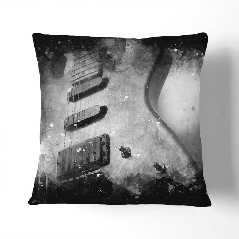 Electric Guitar Vol.2 Paint Splash Scatter Cushion, 40cm H x 40cm W x 15cm D