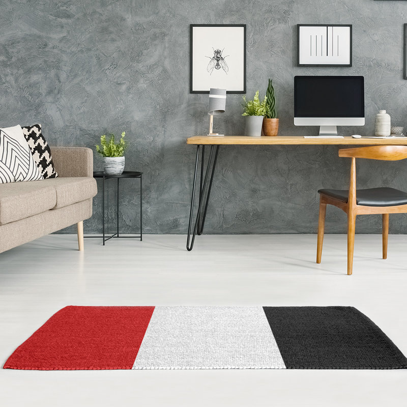 Tapis de zone rouge/noir, Rectangle 4 pi x 6 pi