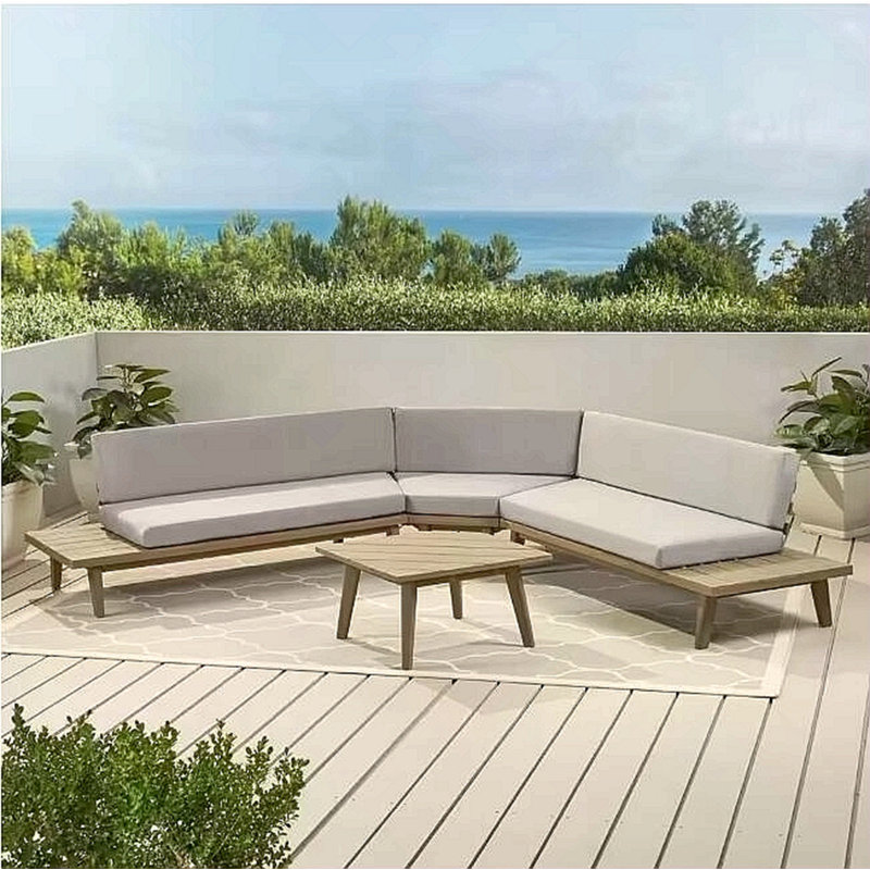 HILLCREST V Shaped 4-Piece Sofa Set