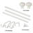Jacarion Adjustable Overall Width x 1'' Diameter Single Curtain Rod-947457403-947457401