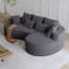 Canapé modulaire surdimensionné rembourré de style moderne, tissu de chenille 105 po à 4 places très profond et large avec 7 coussins, canapé-lit combiné gratuit-1685842386