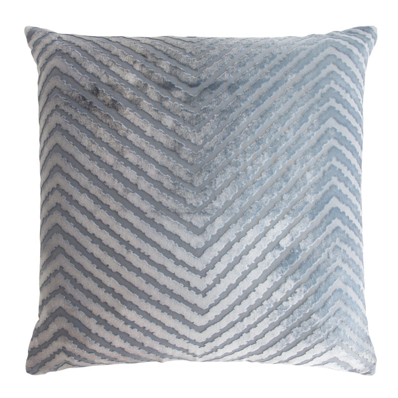 Chevron Embroidered Pillow Cover & Insert, Dusk, 18"H x 18"W