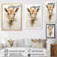 «Minimalisme», girafe beige sur toile-614321886-614321857
